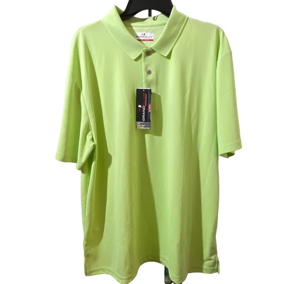 Grand Slam Other - NWT Men’s Grand Slam Performance Off Course Golf Polo UPF 50 Neon Green Sz XL